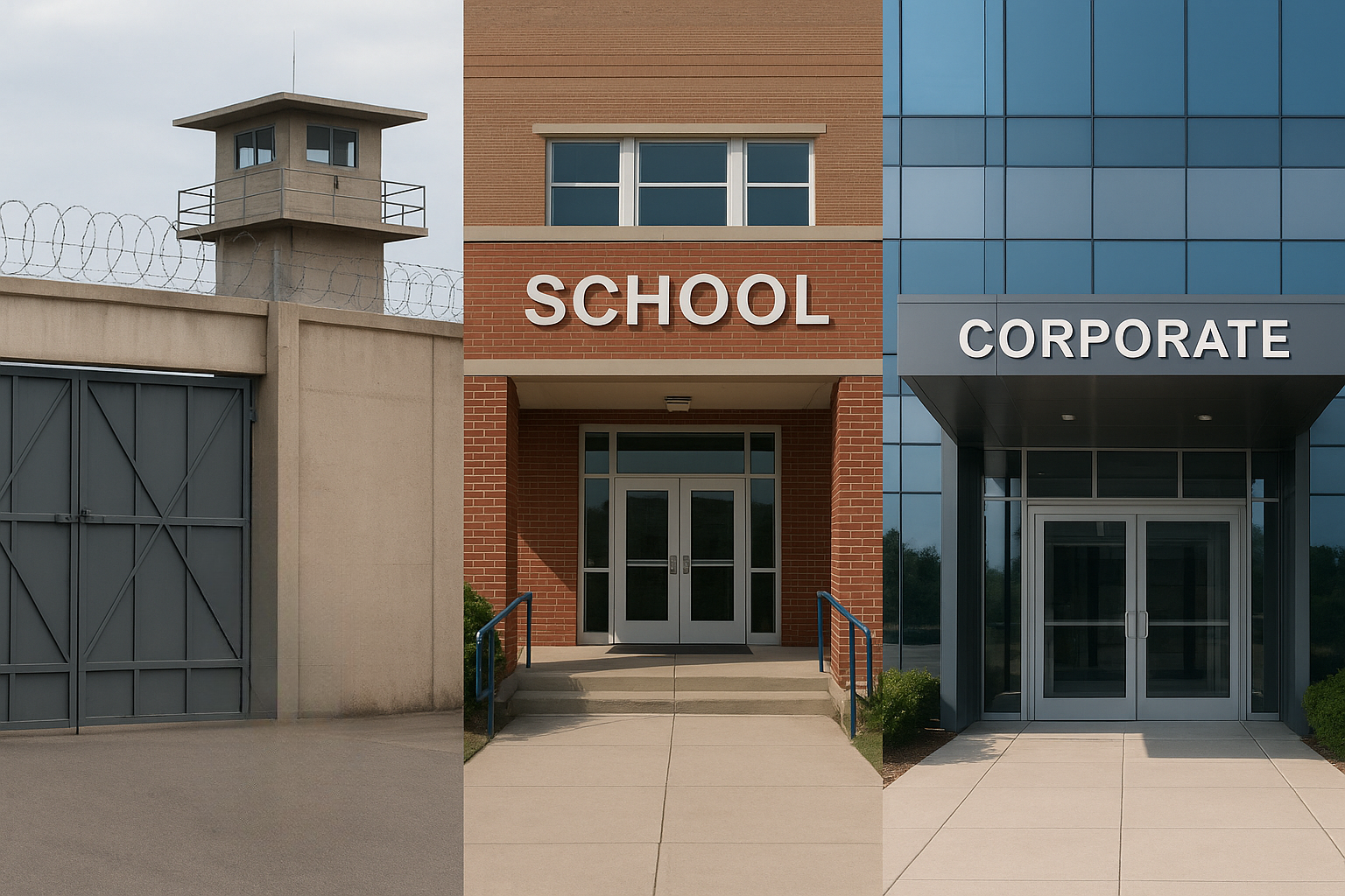 Three examples of where Tac-Tote products can enhance defensive positions such as schools, corporations, and legal facilities.
